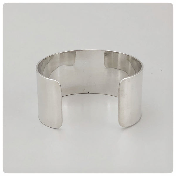 Back, Sterling Silver Solid Cuff Bracelet with Oval Medallion, "Daughters of the American Revolution" Collection, G2 Silver, Charleston, SC, New