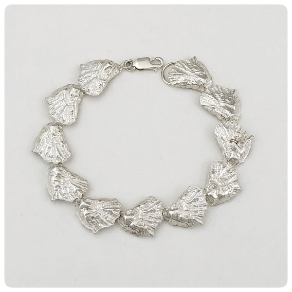 Sterling Silver Continuous Oyster Bracelet, G2 Silver, Charleston, SC, New - The Silver Vault of Charleston