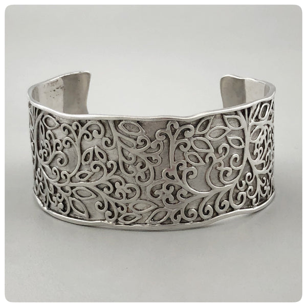 Sterling Silver Cuff Bracelet, "Southern Oak", Cargo Hold, Charleston, SC, New - The Silver Vault of Charleston