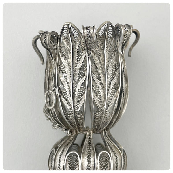 Continental Solid Silver Filigree Tussie Mussie, Mid 19th Century