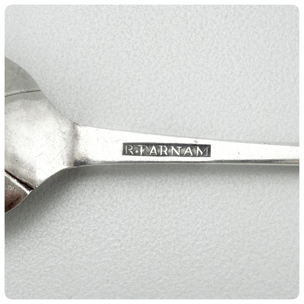 American Coin Silver Mote Spoon, Rufus Farnam, Norwich, CT, Boston, MA, Hanover, NH, Early Nineteenth Century