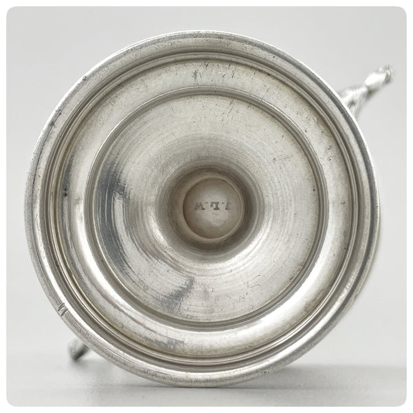 Mark, Coin Silver and Gilt Mustard Pot, John Lawson Westervelt, Newburgh, NY, Circa 1871 - The Silver Vault of Charleston