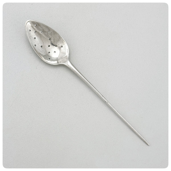 American Coin Silver Mote Spoon, Rufus Farnam, Norwich, CT, Boston, MA, Hanover, NH, Early Nineteenth Century