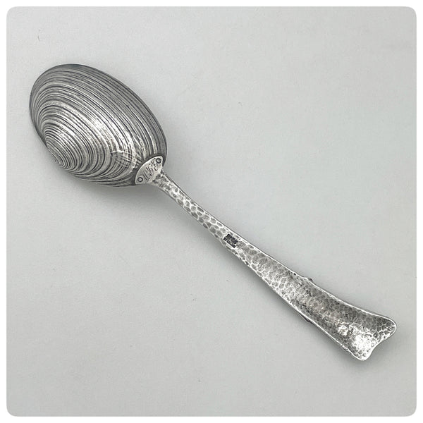 Back, Sterling Silver and Vermeil Preserve Spoon in "Hizen", Gorham Manufacturing Company, Provincetown, RI, Patented 1880 - The Silver Vault of Charleston