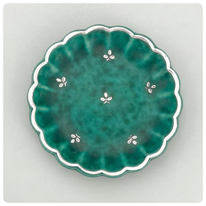 Swedish Stoneware and Silver Art Pottery Dish, "'Argenta" Series, Wilhelm Kage for Gustavsberg, 1889-1960 - The Silver Vault of Charleston