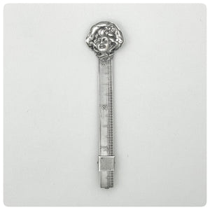 Sterling Silver Hem or Sewing Gauge, Unger Brothers, Newark, NJ, 1872-1910