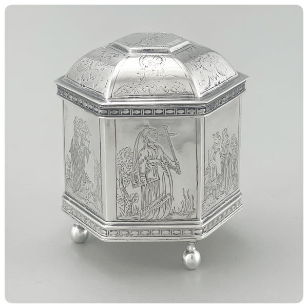 Sterling Silver and Vermeil Dutch Marriage Box Reproduction, Metropolitan Museum of Art, New York, 1985