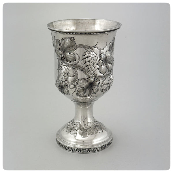 Right side, American Coin Silver and Vermeil Goblet, Possibly Southern, Circa 1855 - The Silver Vault of Charleston