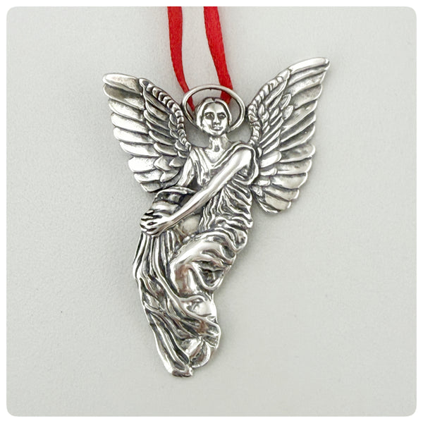 American Sterling Silver Handwrought Ornament, Thayer Angel, Hand & Hammer, Woodbridge, VA - The Silver Vault of Charleston