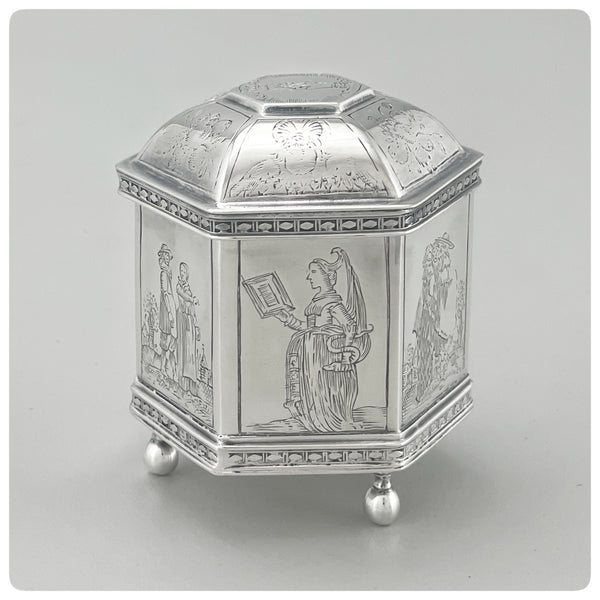 Sterling Silver and Vermeil Dutch Marriage Box Reproduction, Metropolitan Museum of Art, New York, 1985