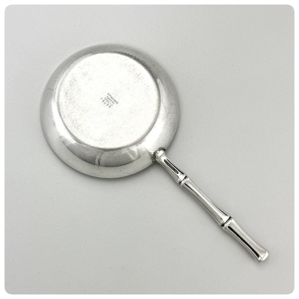 Back, American Sterling Silver Bon Bon or Nut Spoon in "Bamboo", Tiffany and Company, New York, NY, Patented 1961 - The Silver Vault of Charleston