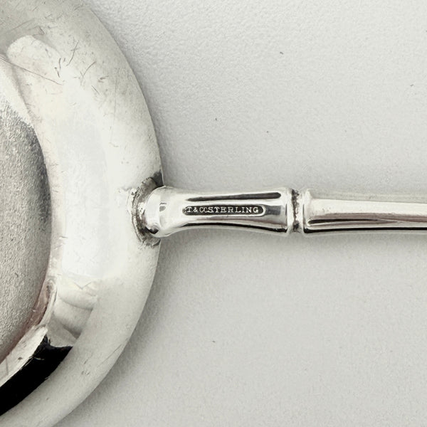 Marks, American Sterling Silver Bon Bon or Nut Spoon in "Bamboo", Tiffany and Company, New York, NY, Patented 1961 - The Silver Vault of Charleston