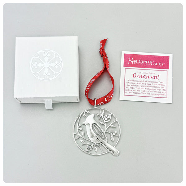 Silverplate Limited Edition Ornament, “Cardinal” Southern Gates Collection, The Cargo Hold, Charleston, SC, 2025
