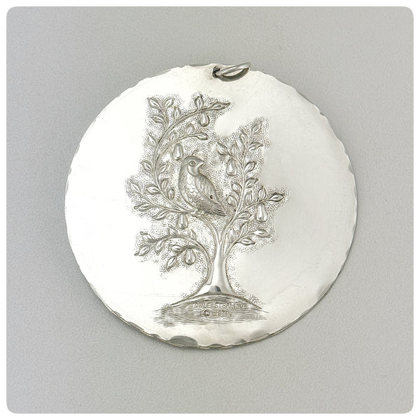 Back, American Sterling Silver Ornament, "Twelve Days of Christmas", Towle Silversmiths, Newburyport, MA, 1971 - The Silver Vault of Charleston