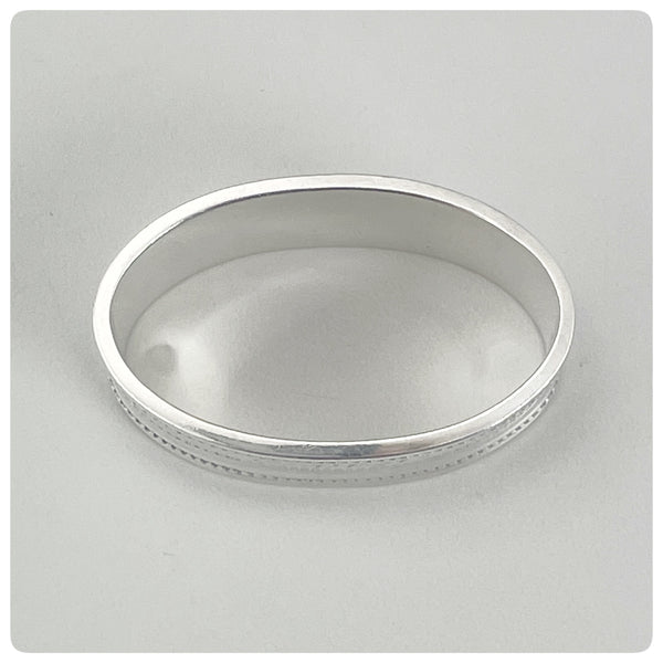 Top, Danish 830/1000 Standard Solid Silver Oval Napkin Ring, Svend Toxvaerd, Copenhagen, Circa 1946 - The Silver Vault of Charleston