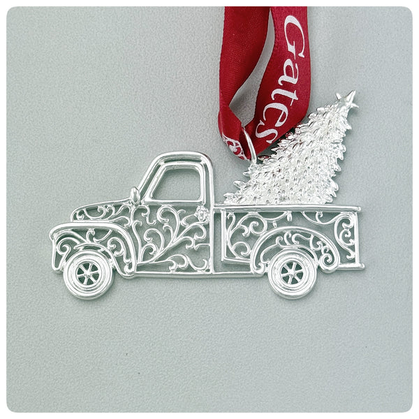 Silverplate Ornament, "Tree & Truck" Southern Gates Collection, The Cargo Hold, Charleston, SC, 2026 - The Silver Vault of Charleston