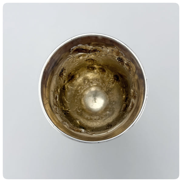 Inside, American Coin Silver and Vermeil Goblet, Possibly Southern, Circa 1855 - The Silver Vault of Charleston