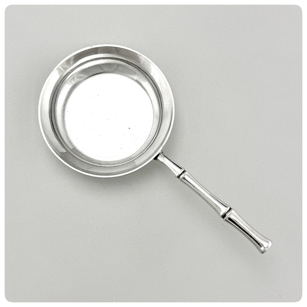American Sterling Silver Bon Bon or Nut Spoon in "Bamboo", Tiffany and Company, New York, NY, Patented 1961 - The Silver Vault of Charleston