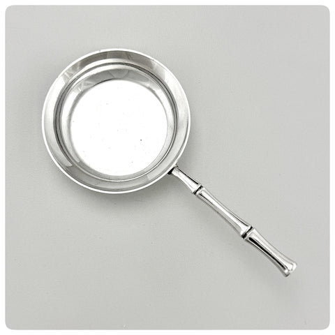 American Sterling Silver Bon Bon or Nut Spoon in "Bamboo", Tiffany and Company, New York, NY, Patented 1961 - The Silver Vault of Charleston