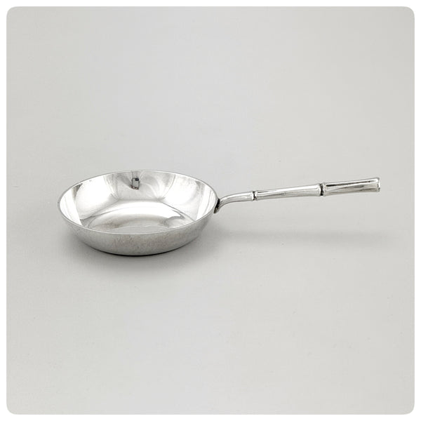Side, American Sterling Silver Bon Bon or Nut Spoon in "Bamboo", Tiffany and Company, New York, NY, Patented 1961 - The Silver Vault of Charleston