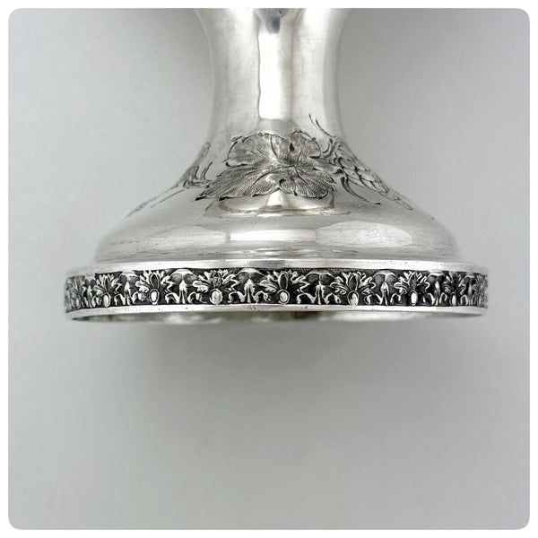 Mill banding, American Coin Silver and Vermeil Goblet, Possibly Southern, Circa 1855