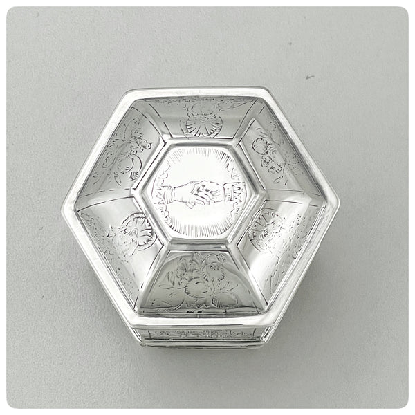 Sterling Silver and Vermeil Dutch Marriage Box Reproduction, Metropolitan Museum of Art, New York, 1985