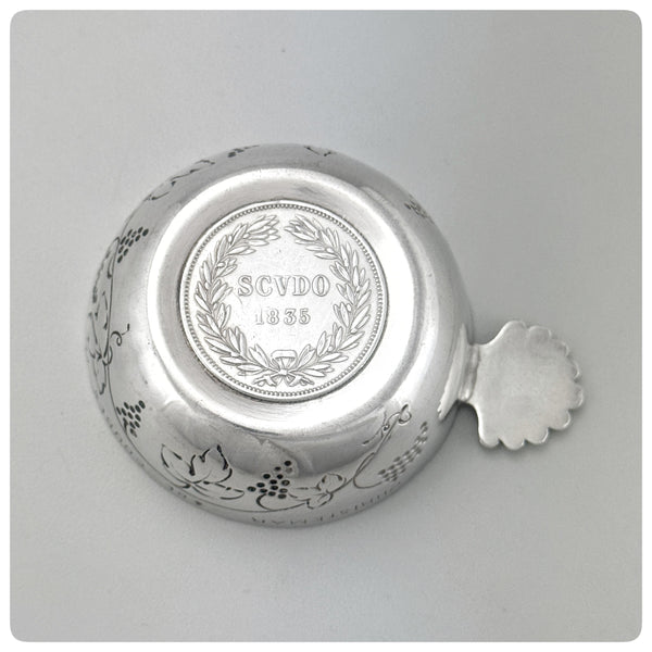 First Standard (950/1000) Solid Silver Wine Taster / Tastevin, Paris, Circa 1878