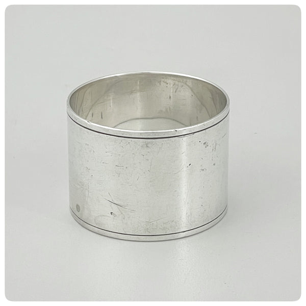 Coin Silver Napkin Ring with Brightcut Engraving, Circa 1860