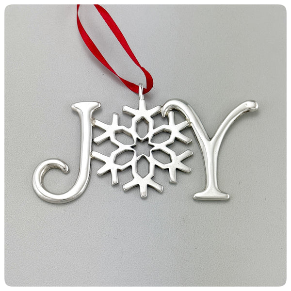 American Sterling Silver Handwrought Ornament, "Joy", Hand & Hammer, Woodbridge, VA, 2001 - The Silver Vault of Charleston