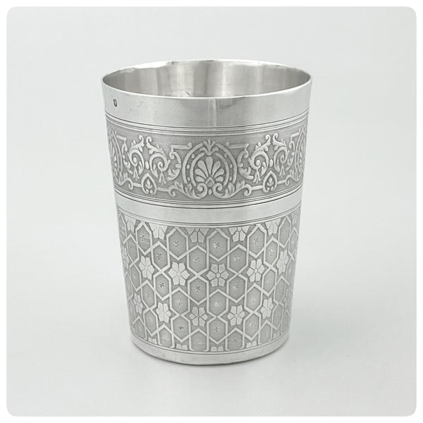 First Standard (950/1000) Solid Silver Beaker, Paris, Circa 1900