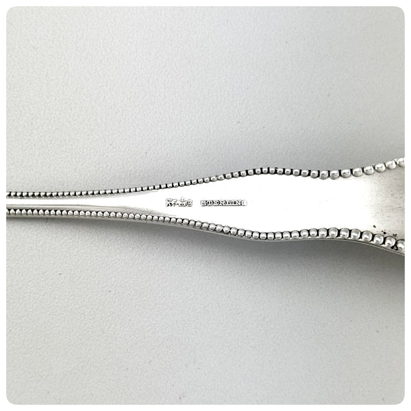 Marks, Sterling Silver Toast Fork in "Lancaster", Gorham Manufacturing Company, Providence, RI, Patented 1897 - The Silver Vault of Charleston