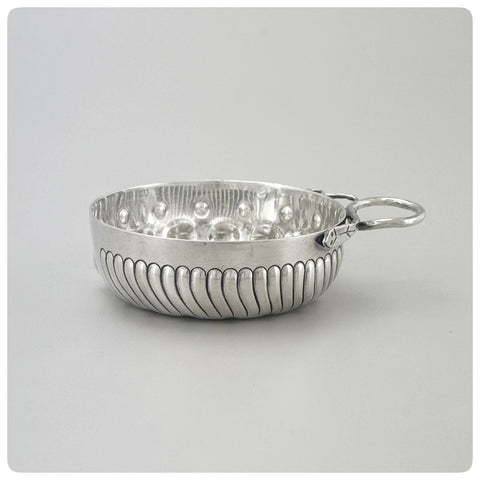 Second Standard (800/1000) Wine Taster or Tastevin, Marked for Export, 1921-1973