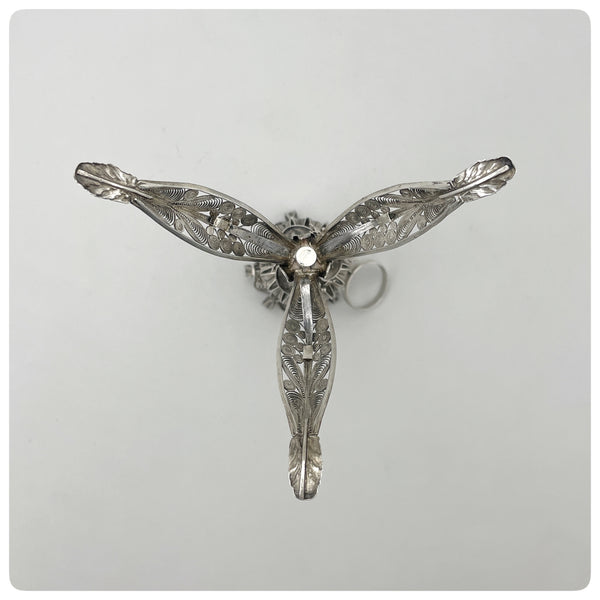 Continental Solid Silver Filigree Tussie Mussie, Mid 19th Century