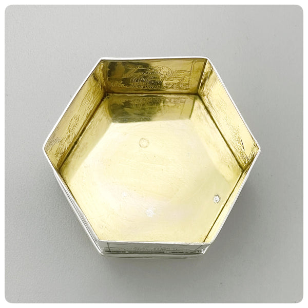 Sterling Silver and Vermeil Dutch Marriage Box Reproduction, Metropolitan Museum of Art, New York, 1985
