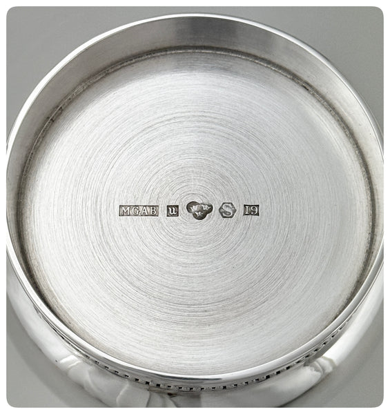 Marks, Swedish 800/1000 Solid Silver Vase, Markstoms Guldsmeds, Uppsala, 1959 - The Silver Vault of Charleston