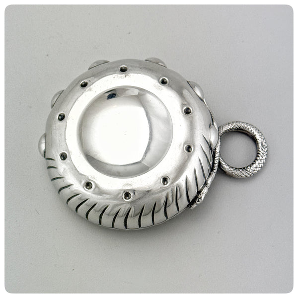 Bottom, French First Standard (950/1000) Solid Silver Wine Taster or Tastevin, Circa 1878 - The Silver Vault of Charleston