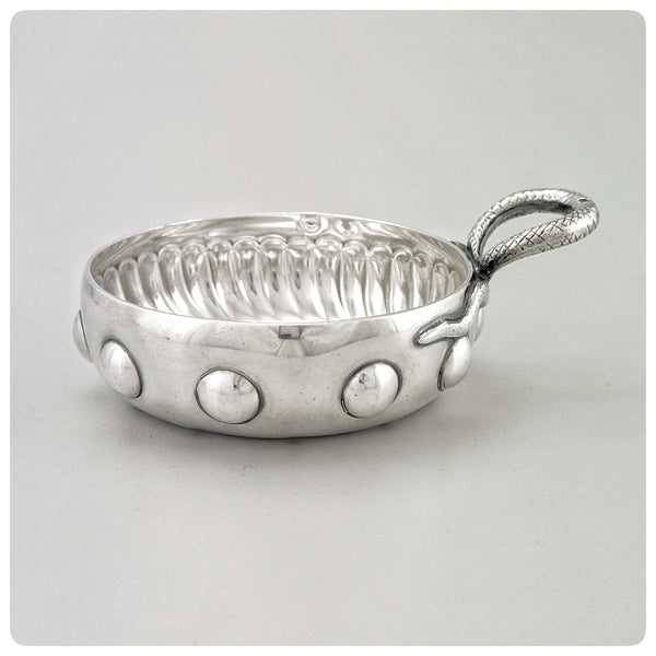 French First Standard (950/1000) Solid Silver Wine Taster or Tastevin, Circa 1878 - The Silver Vault of Charleston