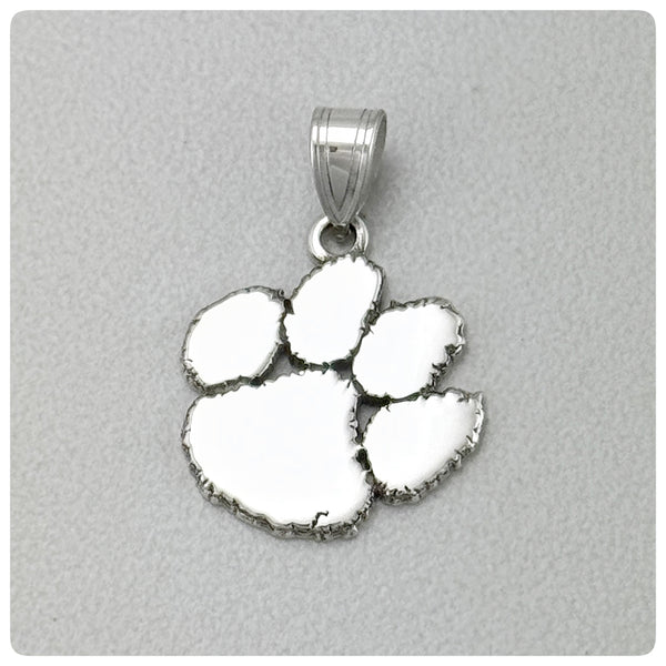 Sterling Silver Pendant, Clemson University Tiger, New - The Silver Vault of Charleston