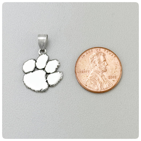 Size, Sterling Silver Pendant, Clemson University Tiger, New - The Silver Vault of Charleston