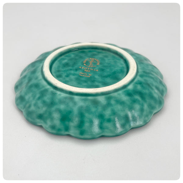 Side, Swedish Stoneware and Silver Art Pottery Dish, "'Argenta" Series, Wilhelm Kage for Gustavsberg, 1889-1960 - The Silver Vault of Charleston