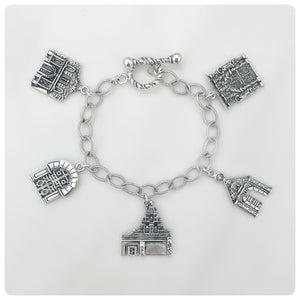 Sterling Silver Bracelet with San Antonio Mission Doorways, G2 Silver, Charleston, SC, New - The Silver Vault of Charleston