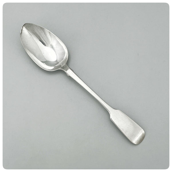 Scottish Sterling Silver Tablespoon, George Jamieson, Aberdeen, 1848-1849. Top view.