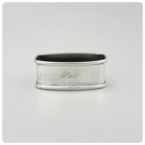 Sterling Silver Oblong Napkin Ring, Webster Co., North Attleboro, MA, 20th century