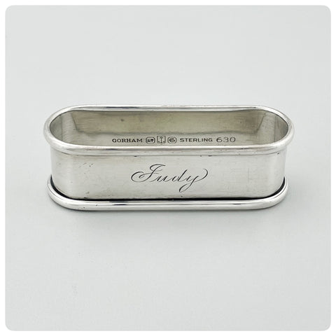 Sterling Silver Oval Napkin Ring, Gorham Manufacturing Company, Providence, RI, 20th Century