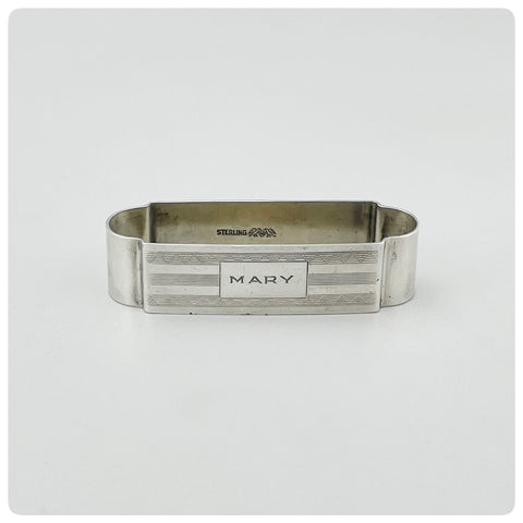 Sterling Silver Oval Napkin Ring, Manchester Mfg. Co., Providence, RI, early 20th century