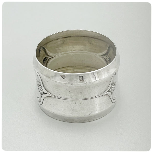 Marks, First Standard (950/1000) Solid Silver Napkin Ring, Paul Canaux, Paris, circa 1890 - The Silver Vault of Charleston