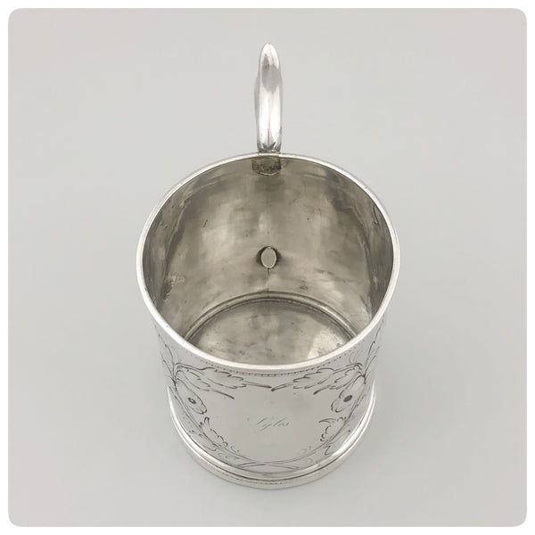 Interior View, Coin Silver Handled Cup, Engraved "Lyles", Radcliffe and Guignard, Columbia, SC 1856-1858 - The Silver Vault of Charleston