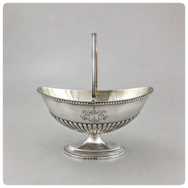 English Sterling Silver and Vermeil Sugar Basket, William Simmons, London, 1800-1801 - The Silver Vault of Charleston