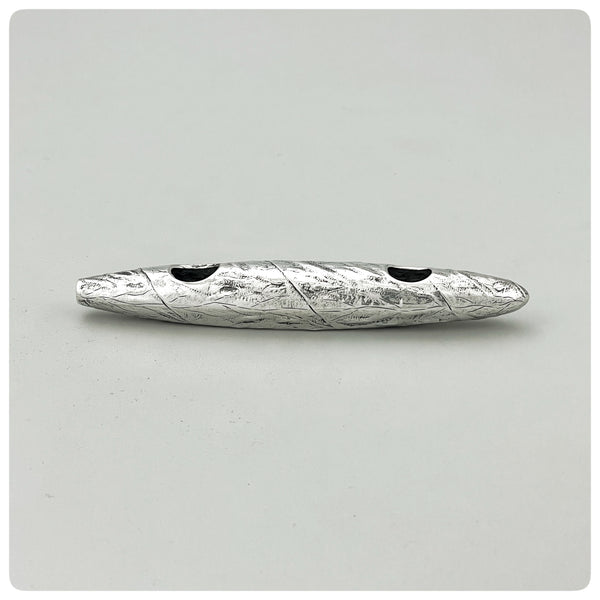 Sterling Silver Cigar Humidifier in the Shape of a Cigar, Simons Brothers and Company, Philadelphia, PA, Circa 1900 - The Silver Vault of Charleston
