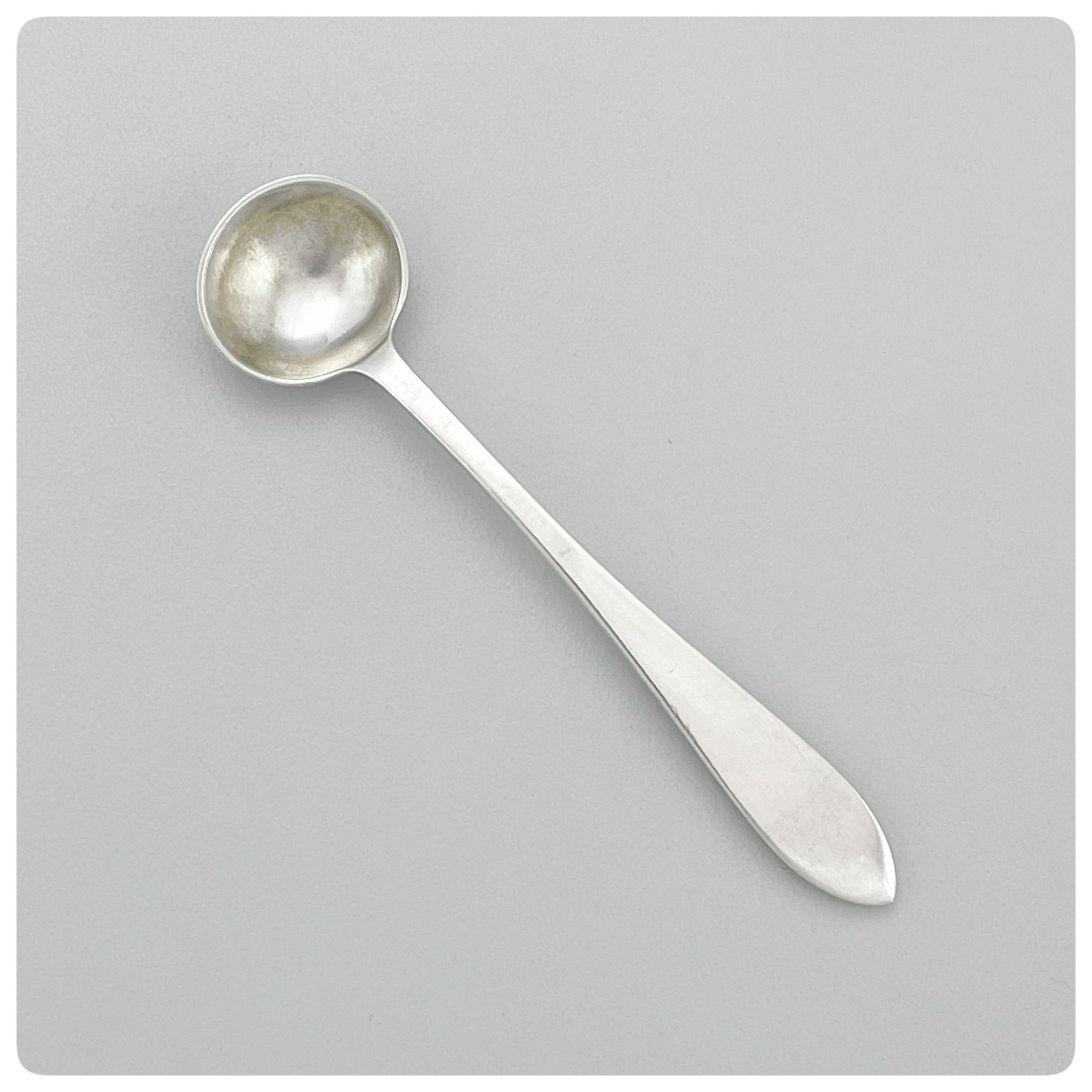 Sterling Silver and Vermeil Salt Spoon in "Faneuil", Tiffany and Company, New York, NY, patented 1910 - The Silver Vault of Charleston